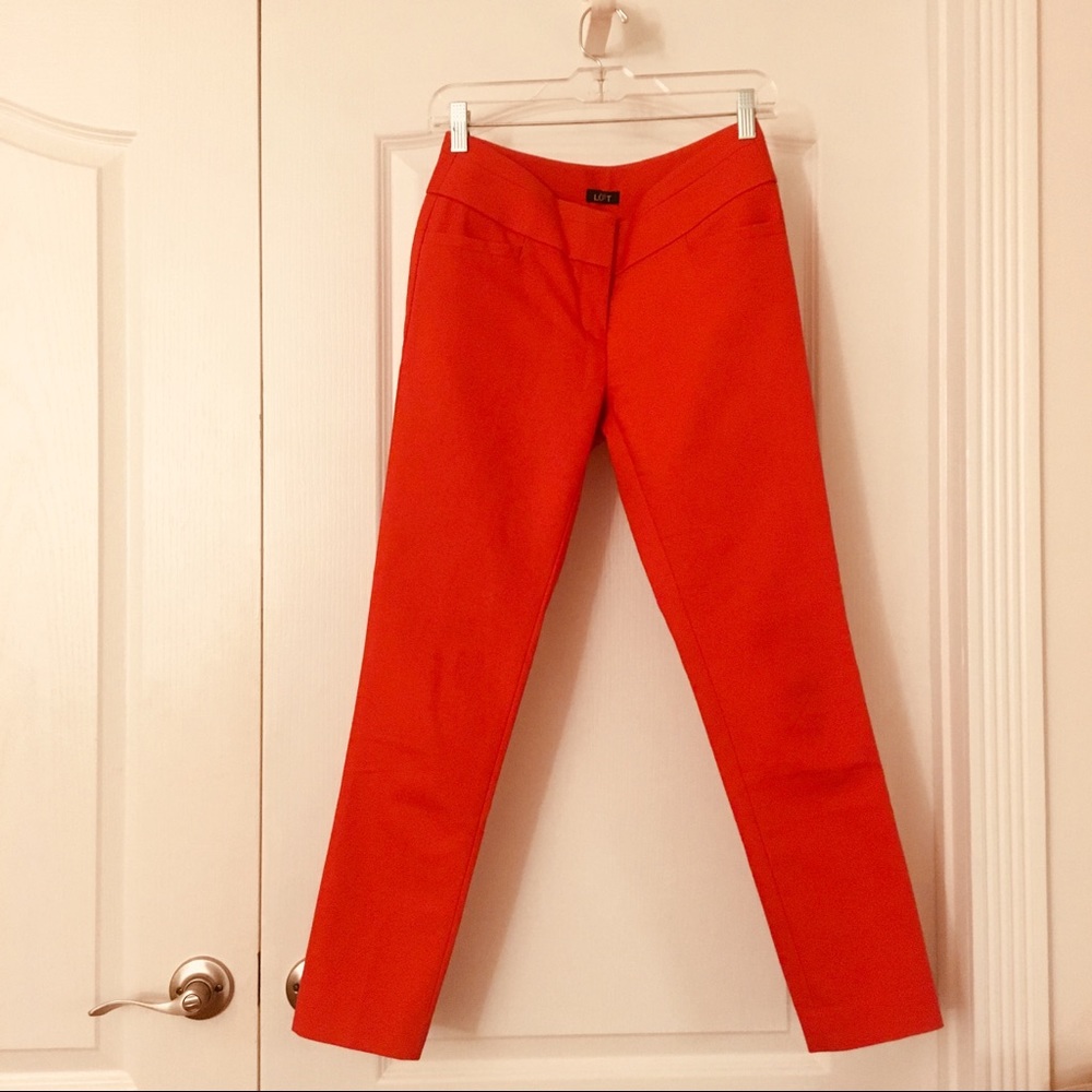 LOFT Marisa Skinny Ankle Pant - Tomato Red